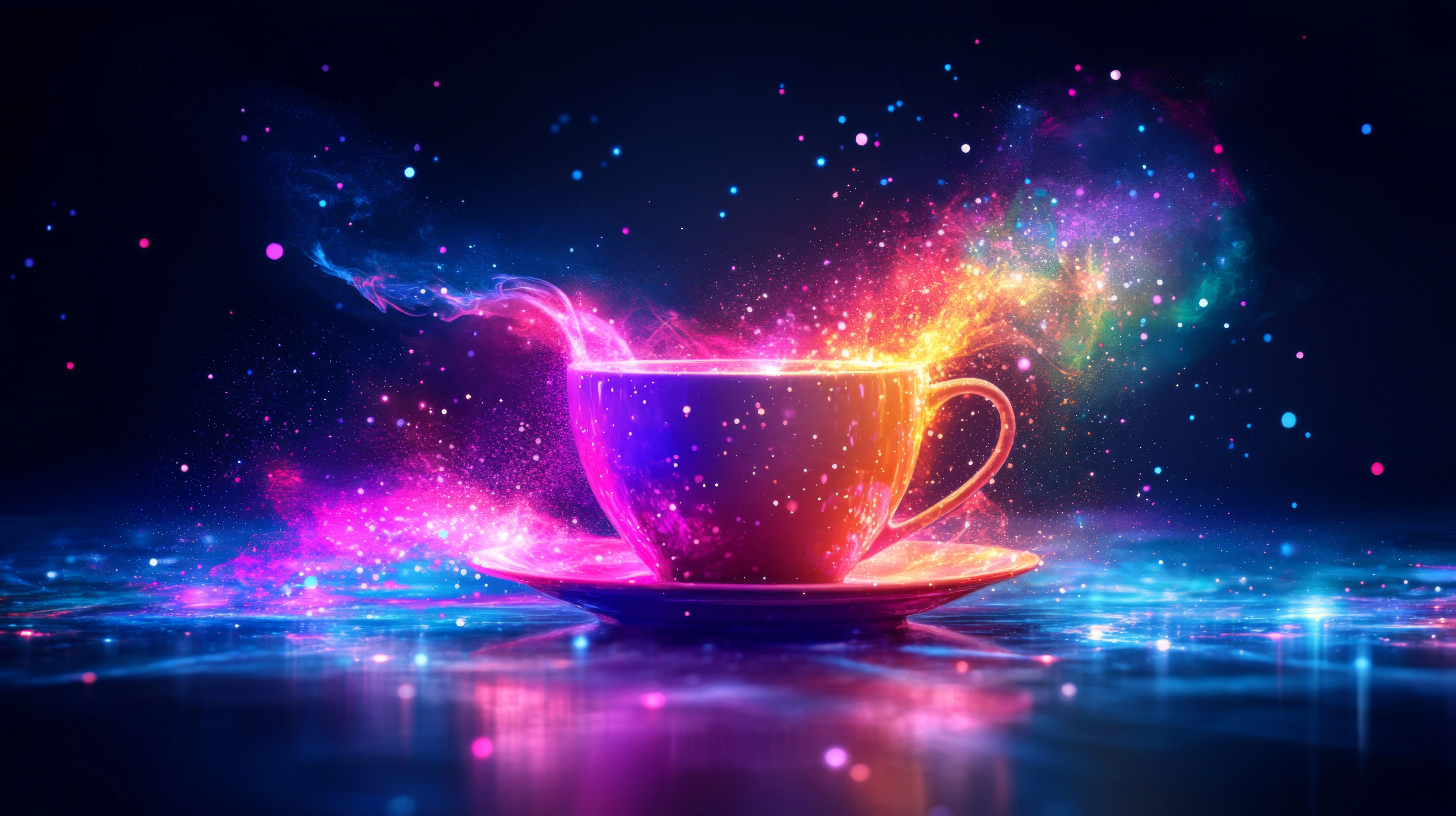 Colorful cup of coffee suggesting communication and transparency in website design