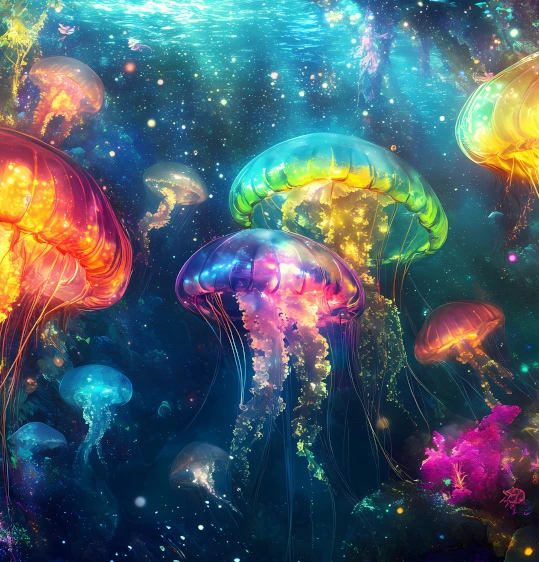 Jellyfish representing fluid organic SEO content