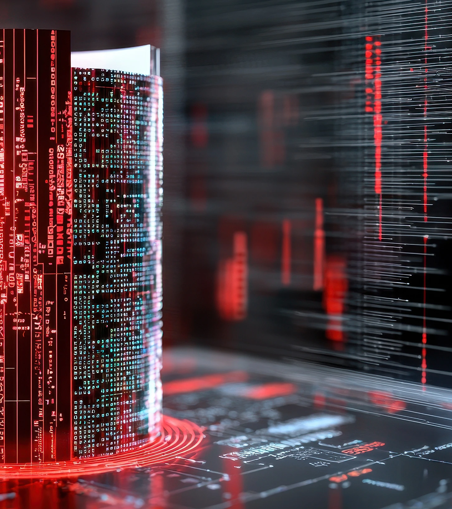 Data infrastructure visualized through monitor illustration representing backend analytics systems