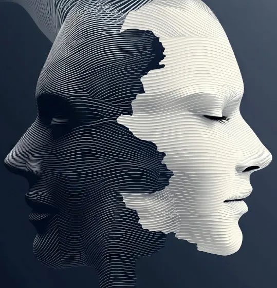 Two faces with different opinions symbolizing AB testing in email campaigns