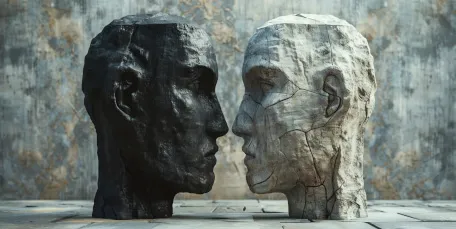 Two heads symbolizing executive collaboration and shared strategic insight