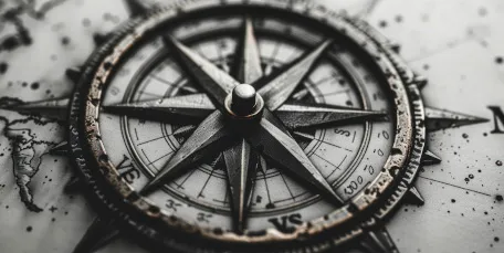 Compass icon reflecting clarity focus and leadership direction