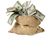 Bag of money illustrating ROI for email marketing