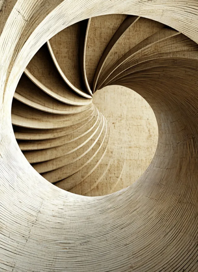 Funnel with keywords and audience targeting shaped in Fibonacci sequence