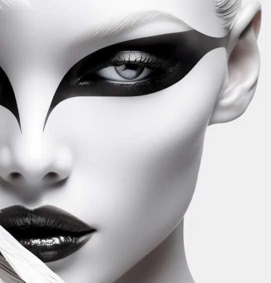 Model posing for a campaign ad boosting smart social media engagement